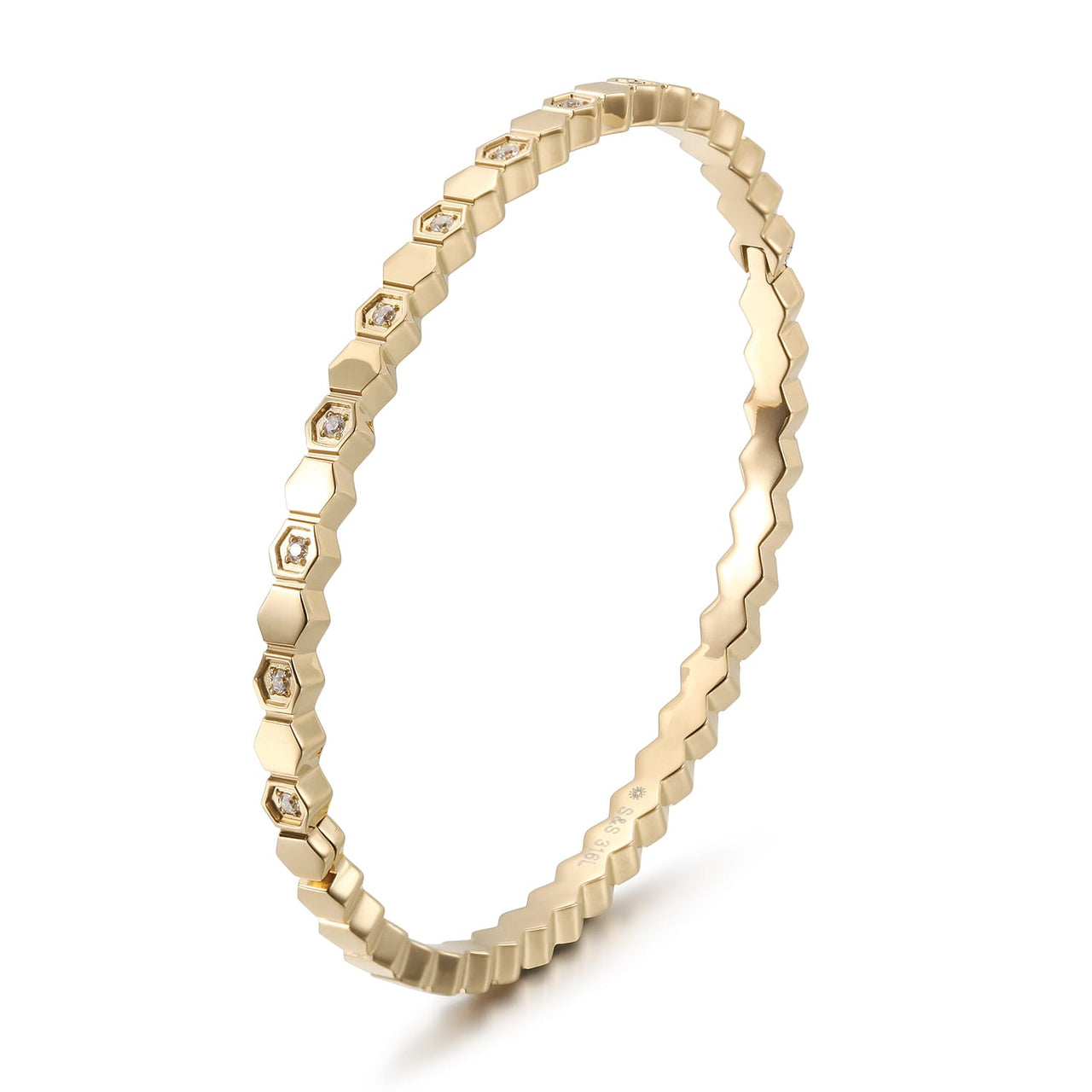 The Bling Dainty Hexagon Bangle