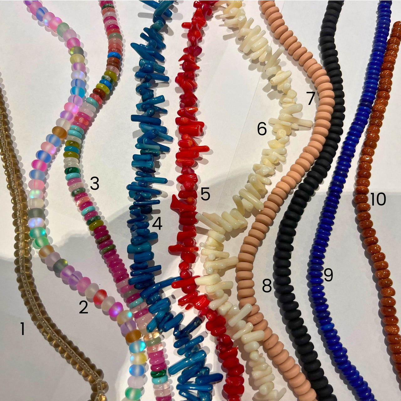 Bubble Initial Beaded Necklace