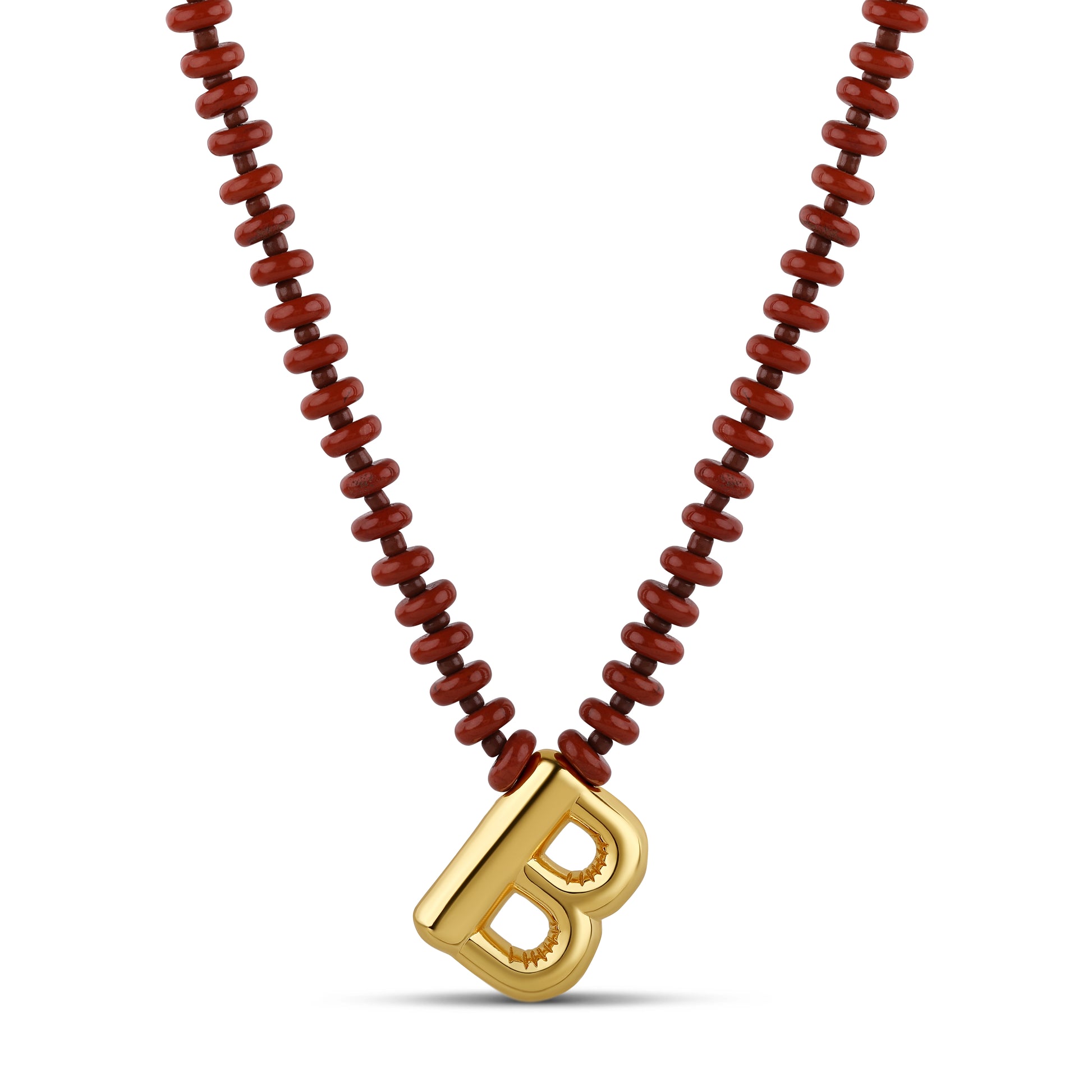 Bubble Initial Beaded Necklace