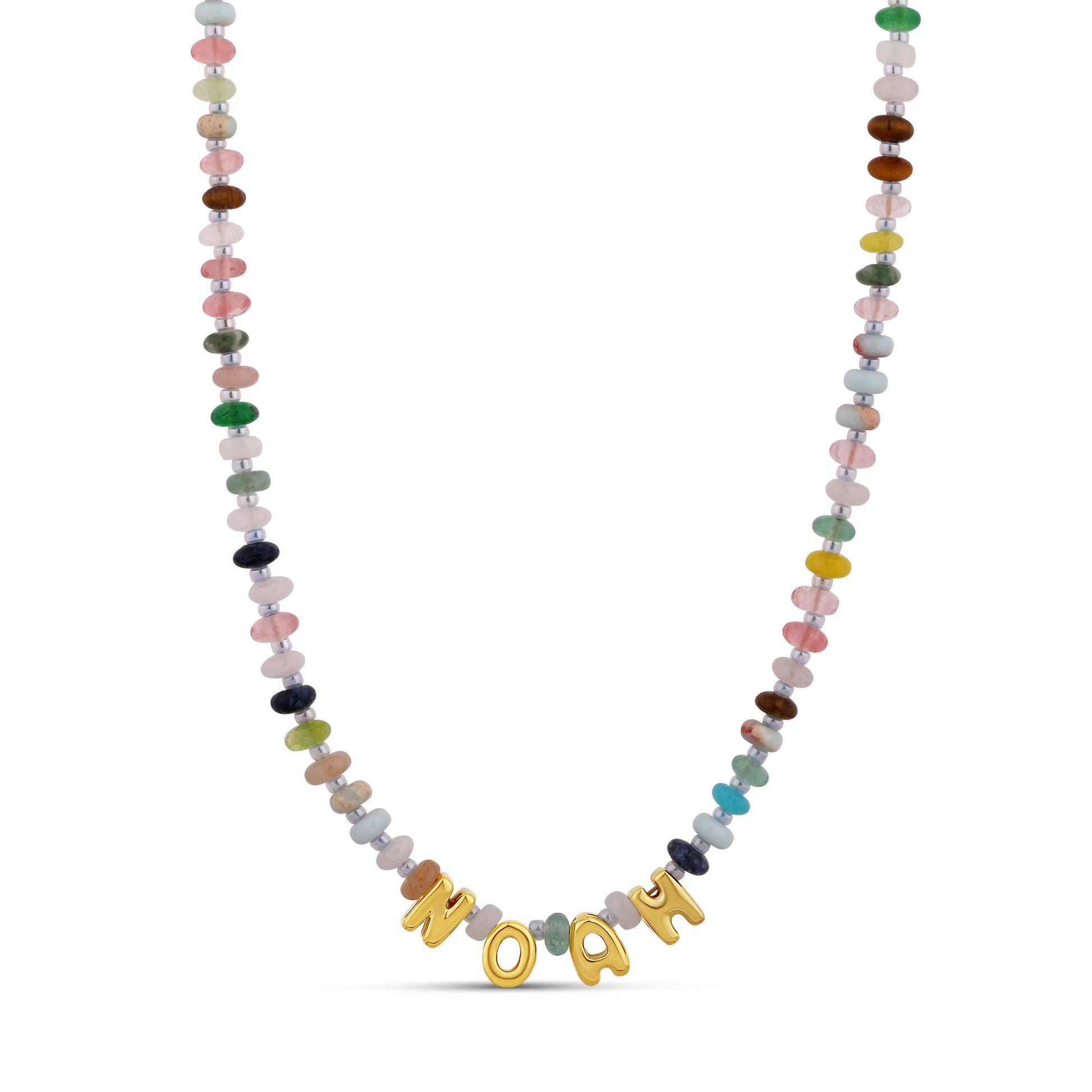 Custom Name Beaded Necklace - Personalized Letter Necklace (6 Colors)