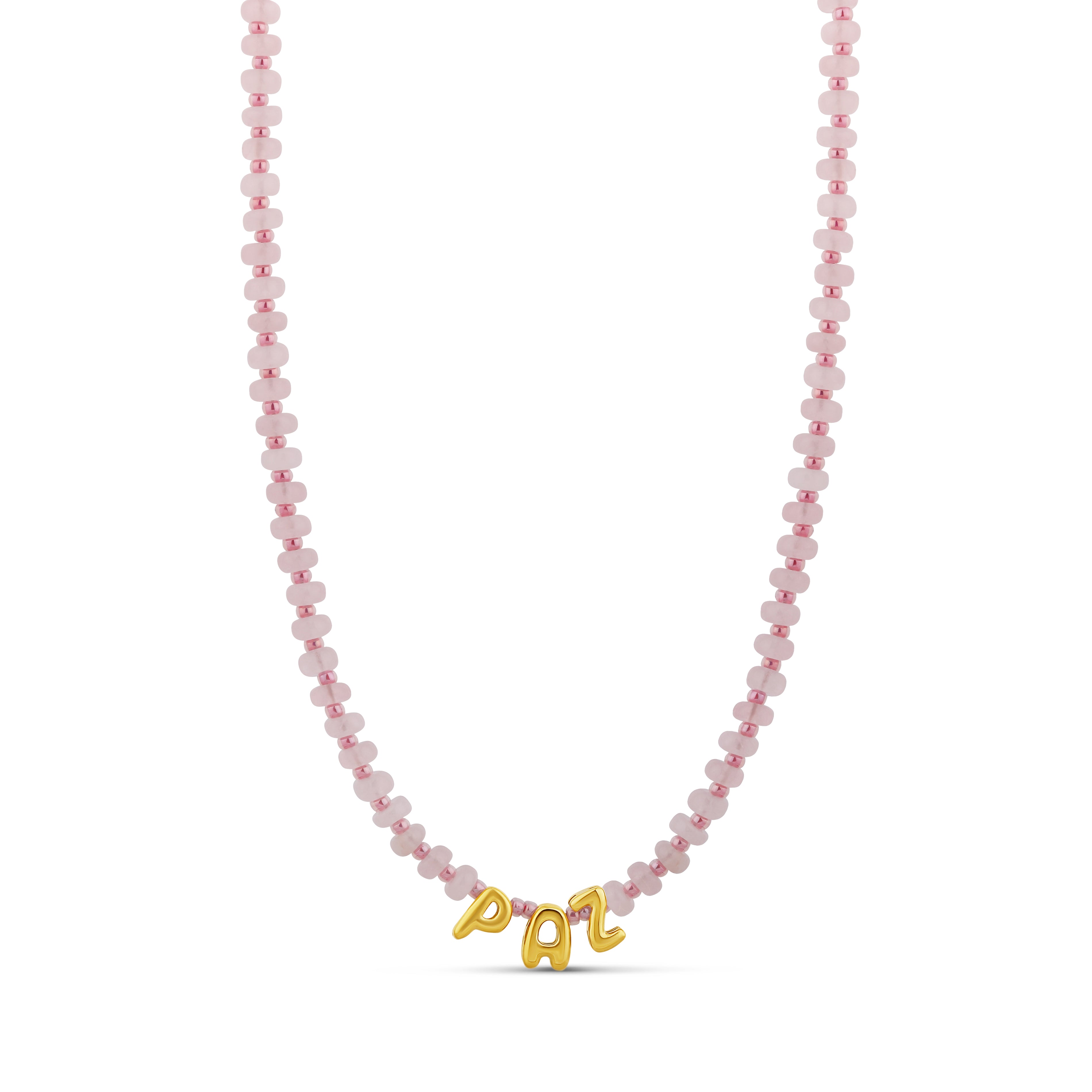 Custom Name Beaded Necklace - Personalized Letter Necklace (6 Colors)