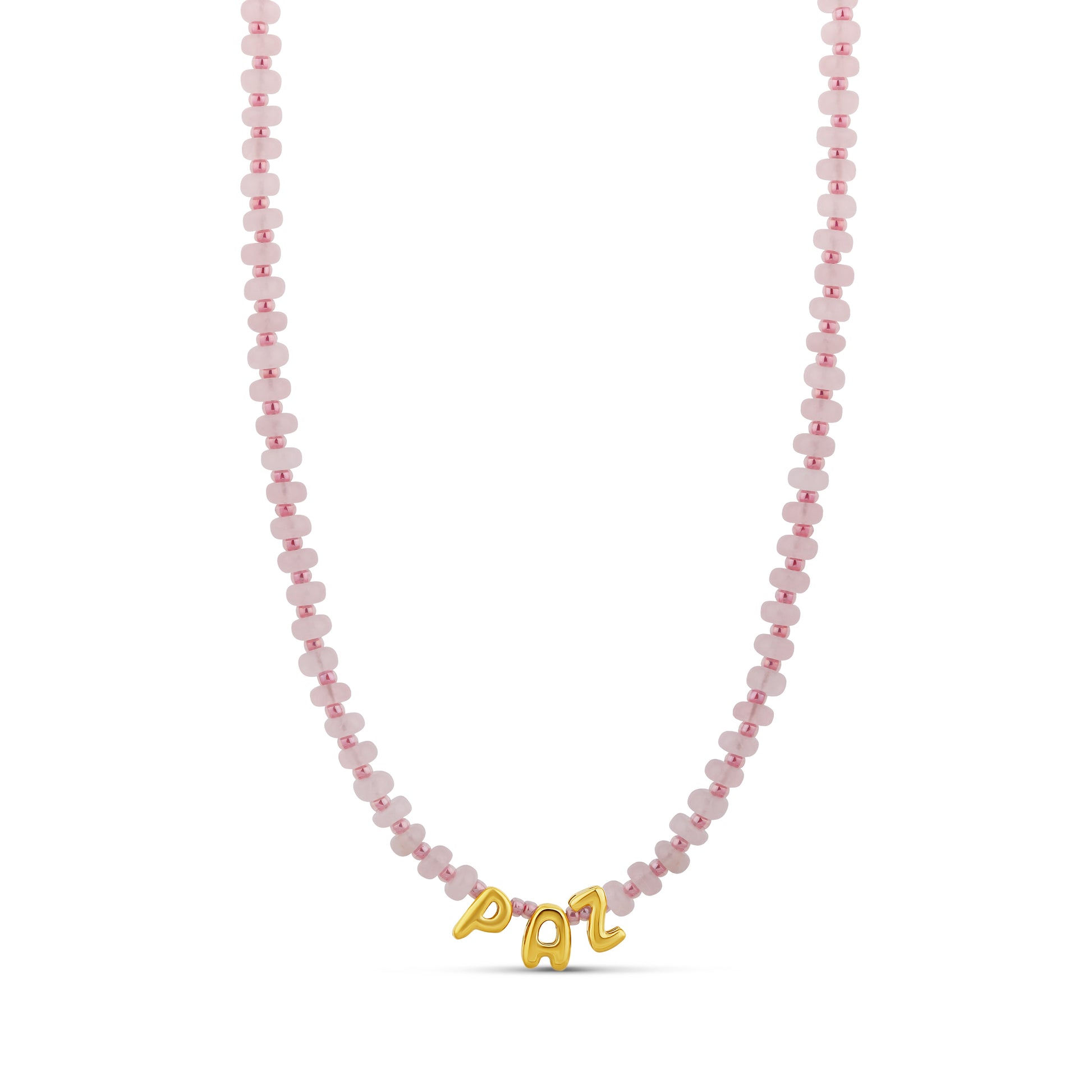Custom Name Beaded Necklace - Personalized Letter Necklace (6 Colors)