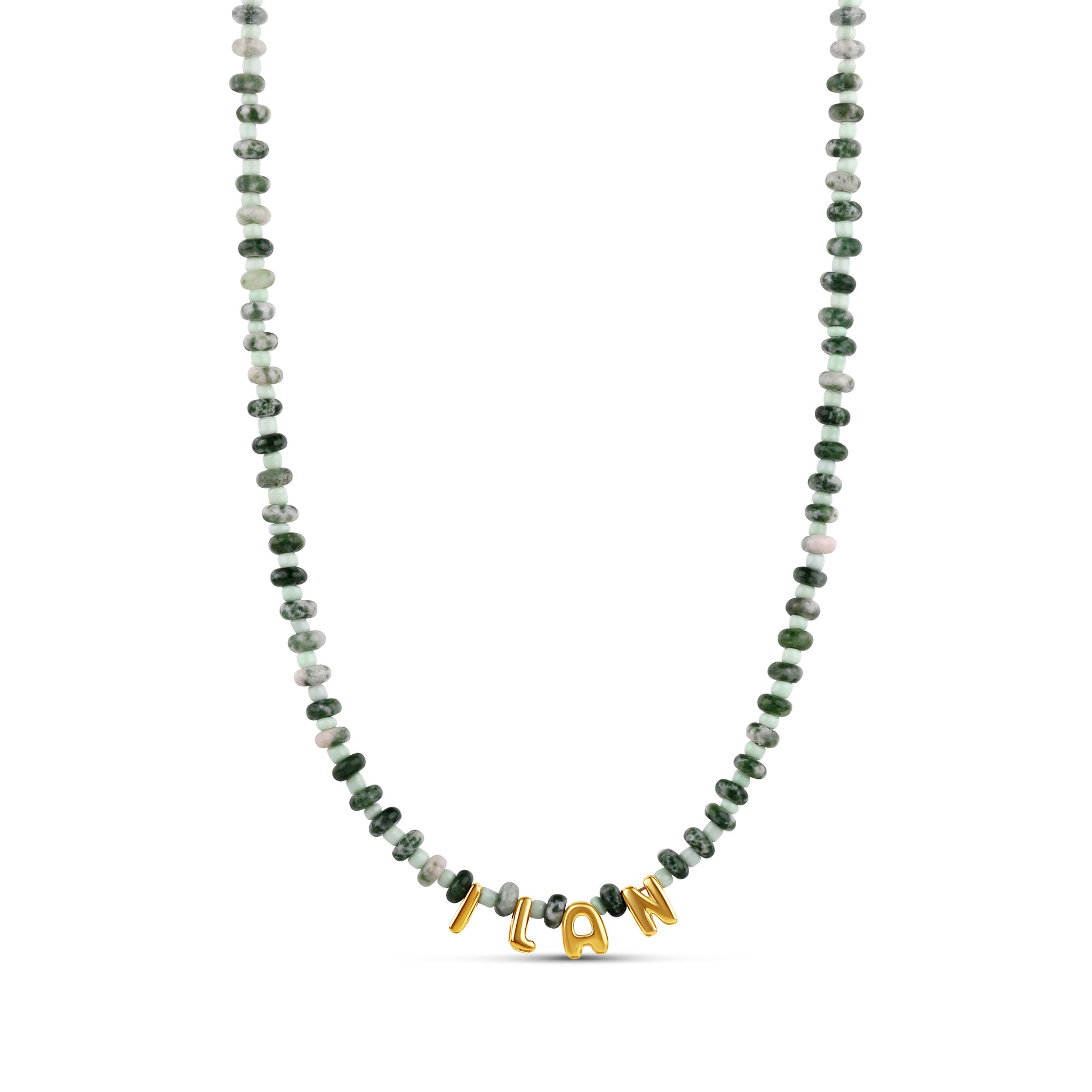 Custom Name Beaded Necklace - Personalized Letter Necklace (6 Colors)