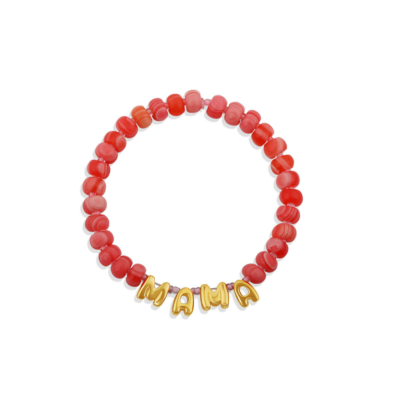 Custom Word Beaded Stretch Bracelet - Personalized Name Bracelet (4 Colors)