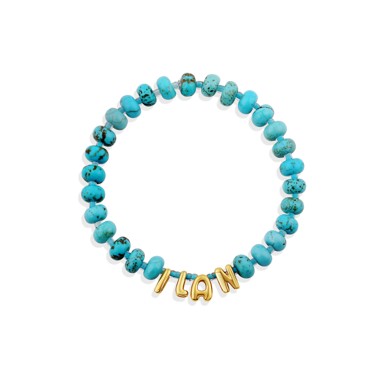 Custom Word Beaded Stretch Bracelet - Personalized Name Bracelet (4 Colors)