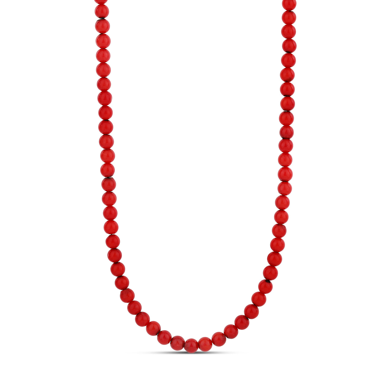 6mm Coral Beaded Necklace