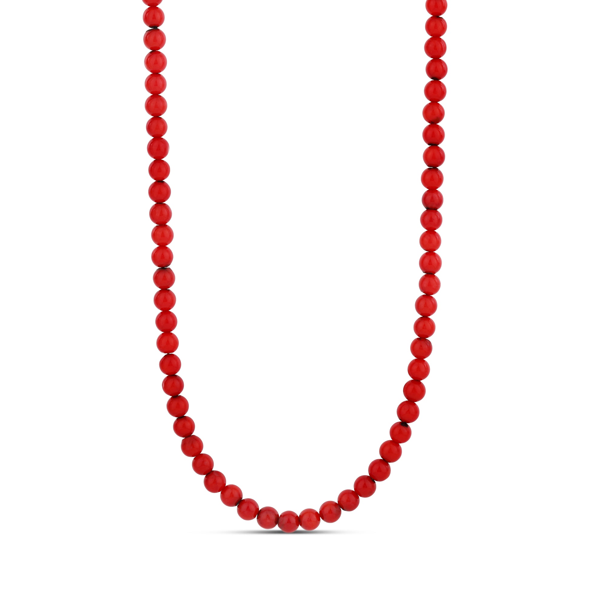 6mm Coral Beaded Necklace