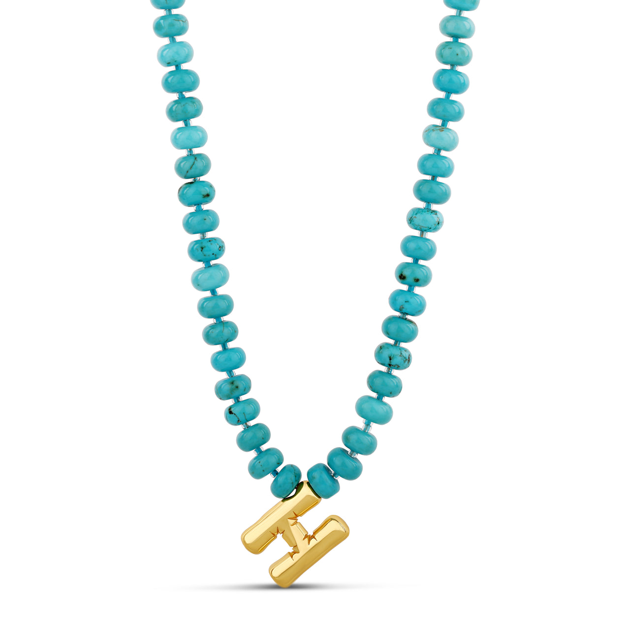 Bubble Initial Beaded Necklace