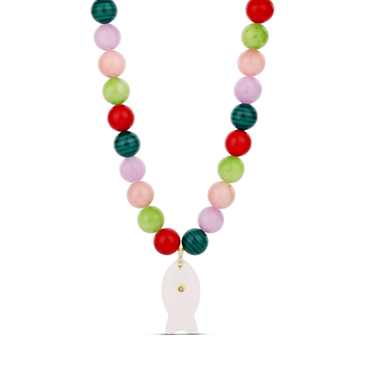 Vibrant Pastel Fish Necklace