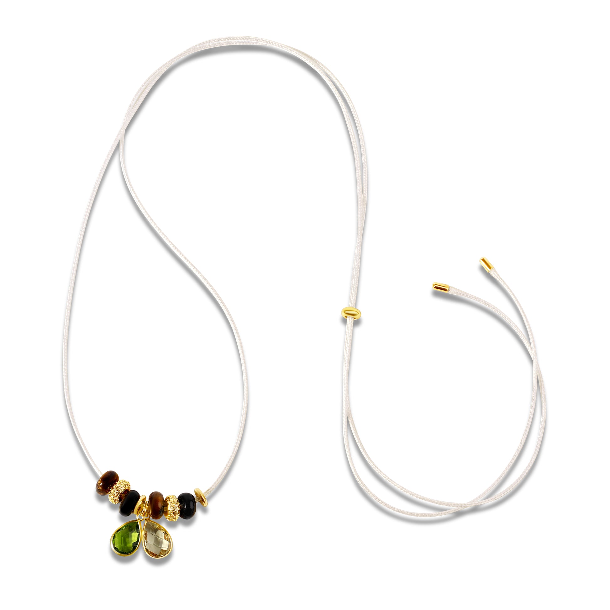Adjustable Birthstone Rope Necklace
