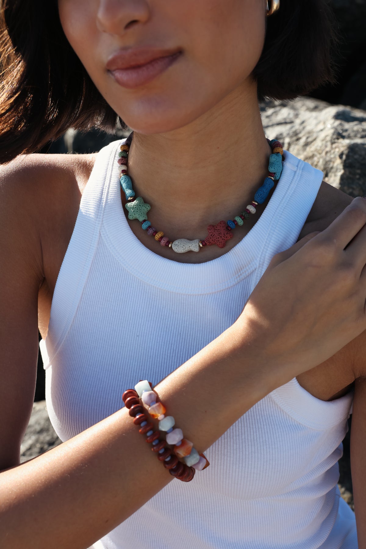Gemstone Stretch Bracelet Set