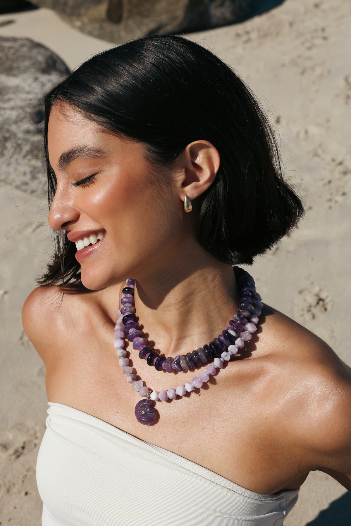 Violet Gemstone Choker