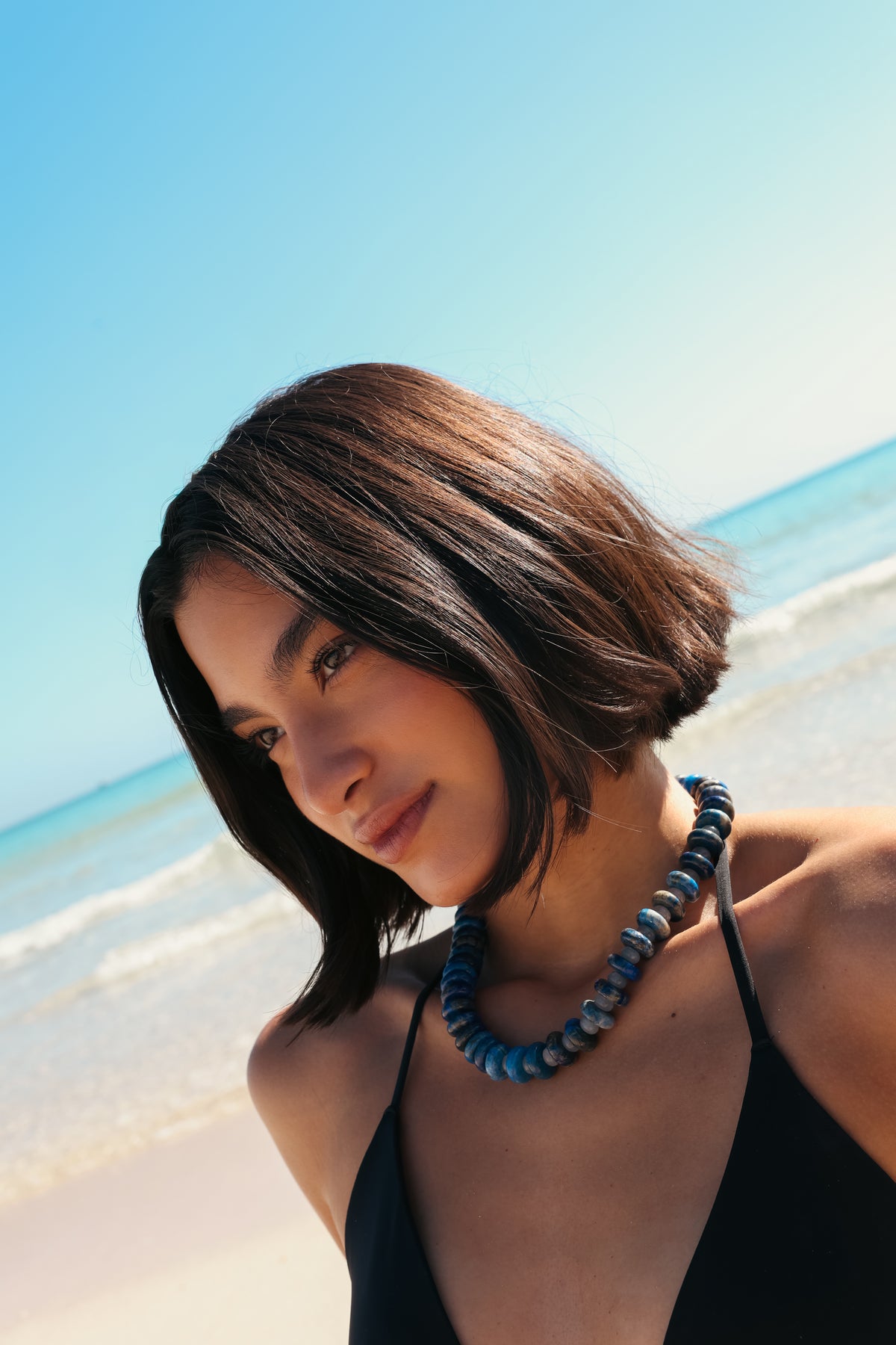 Navy Gemstone Choker