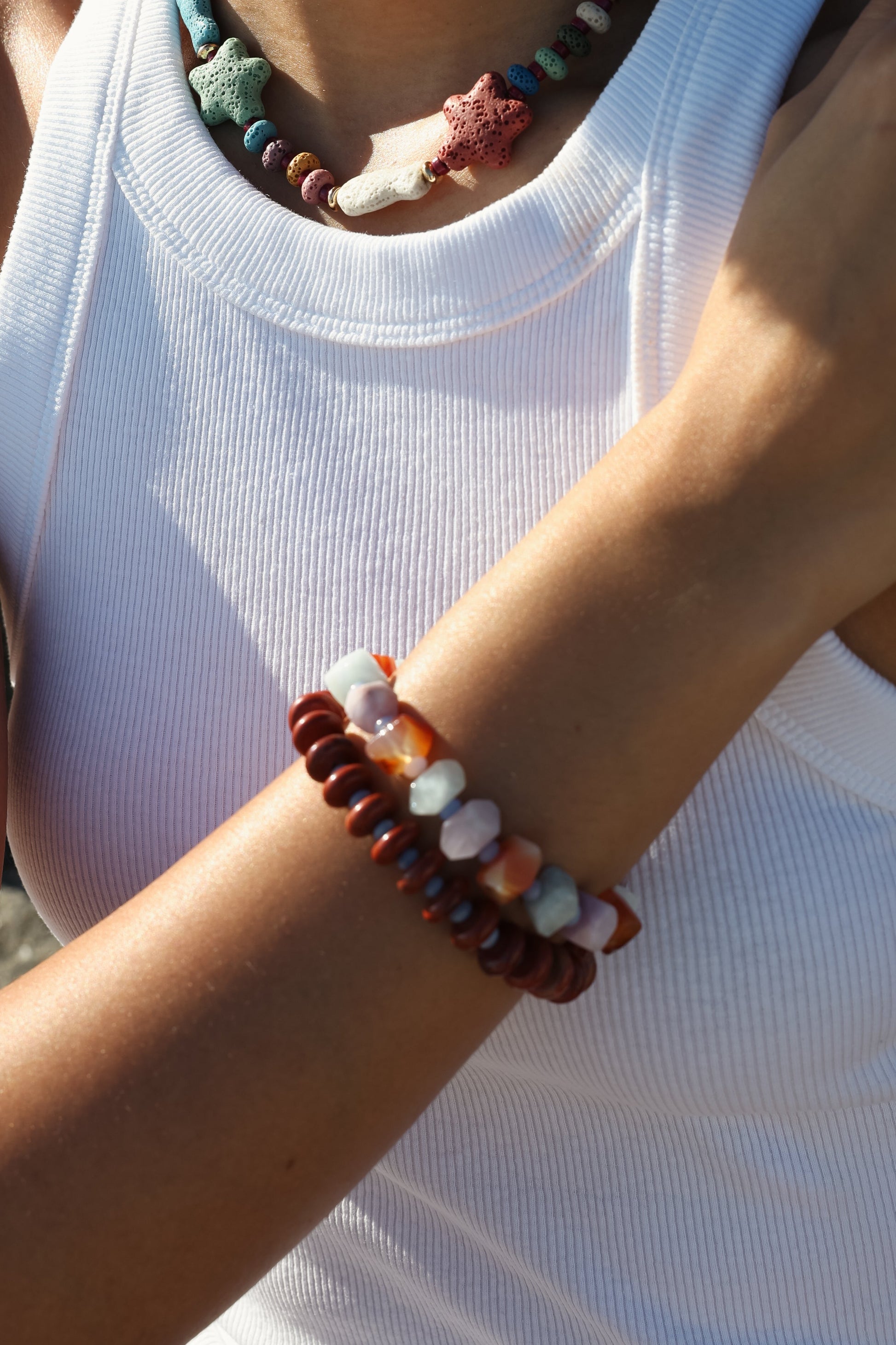 Gemstone Stretch Bracelet Set