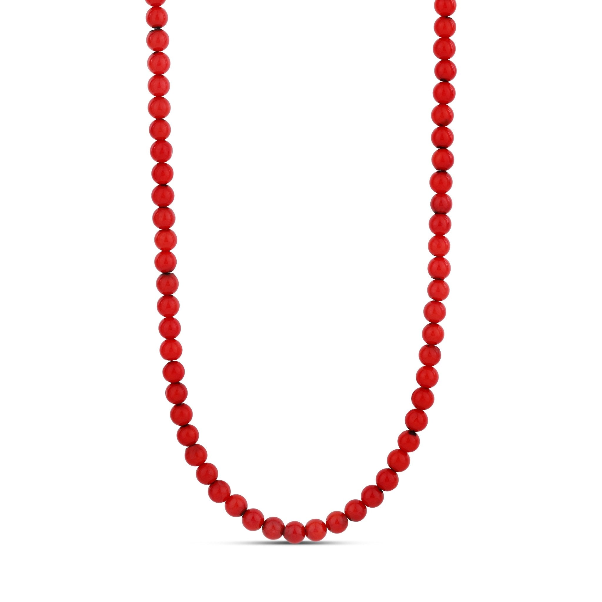 6mm Coral Beaded Necklace - Hannah B by Hannah Bender