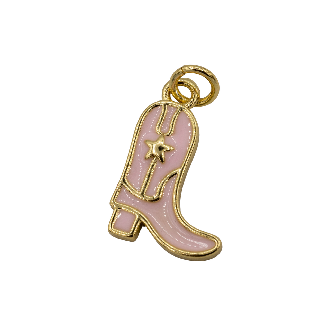 Pink Cowboy Boot Charm