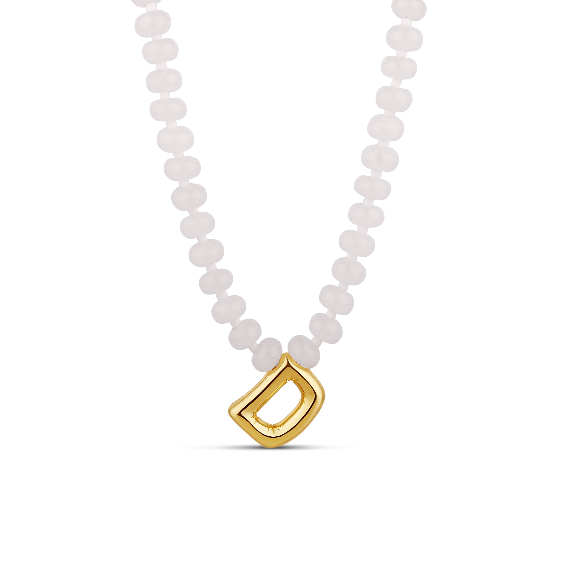 Bubble Initial Beaded Necklace