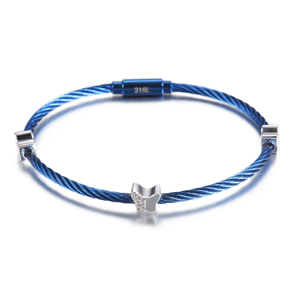 The Blue Butterfly Cable Bracelet