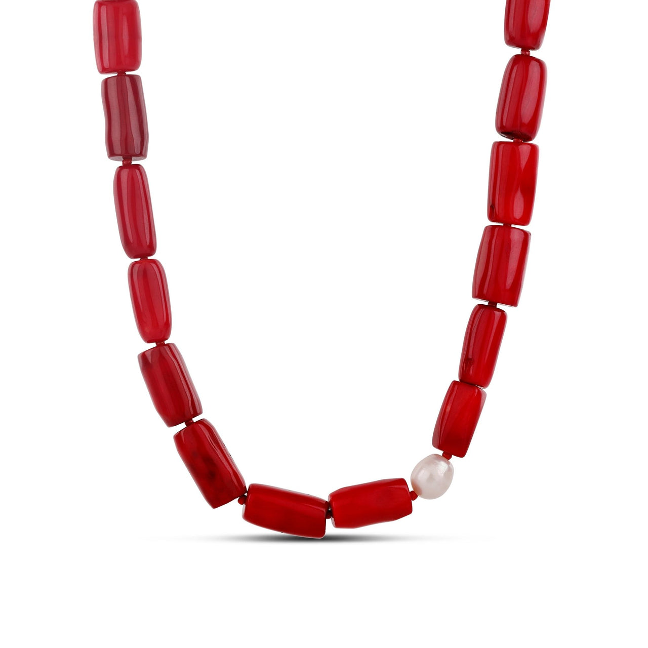 The Statement Coral Necklace with Pearl