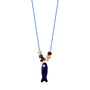 Blue Long Fish Charm Necklace - Hannah B by Hannah Bender