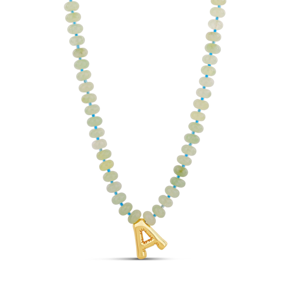 Bubble Initial Beaded Necklace - Hannah B by Hannah Bender