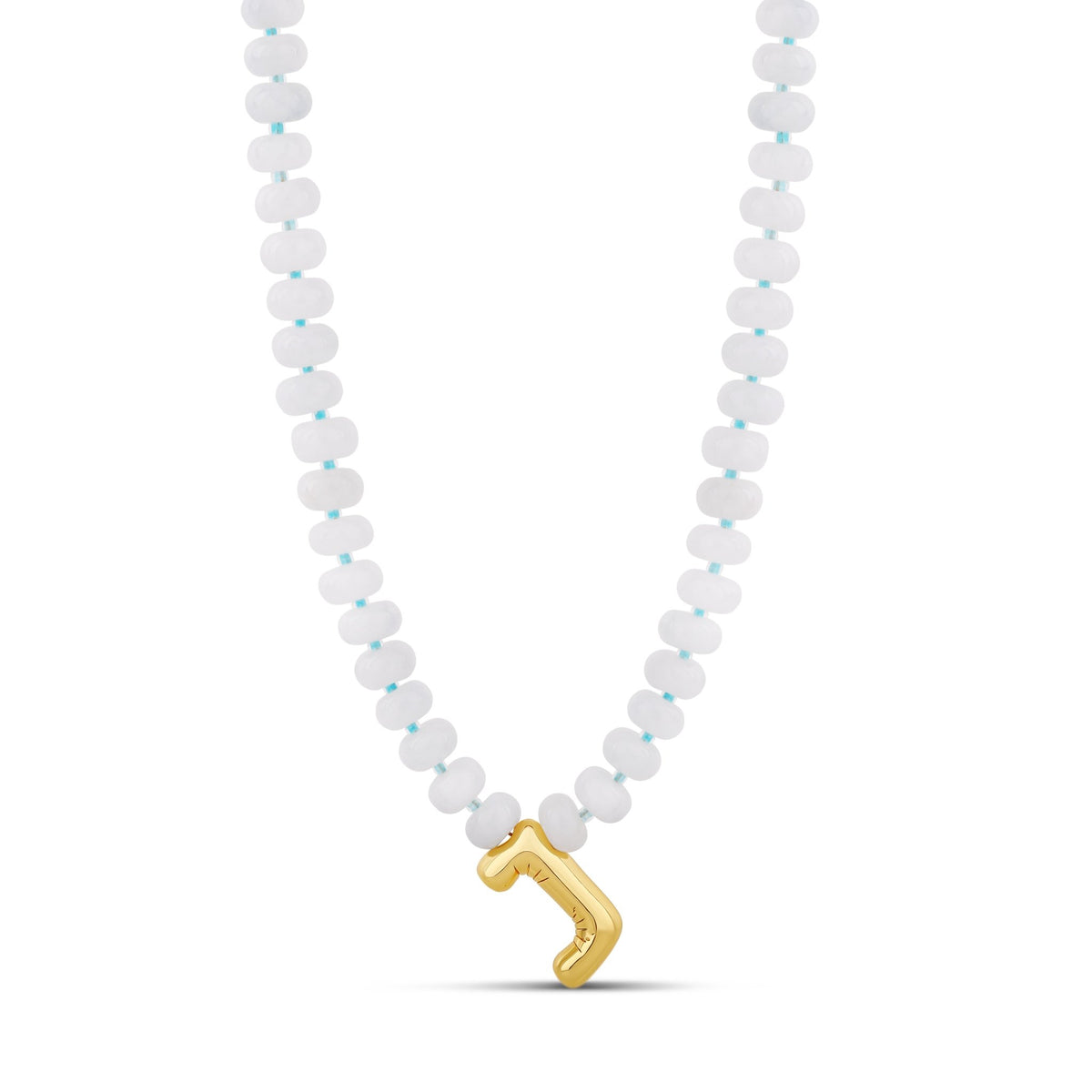Bubble Initial Beaded Necklace - Hannah B by Hannah Bender