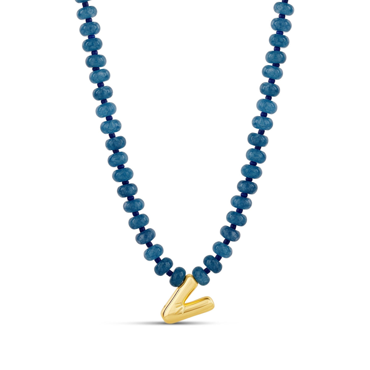 Bubble Initial Beaded Necklace - Hannah B by Hannah Bender
