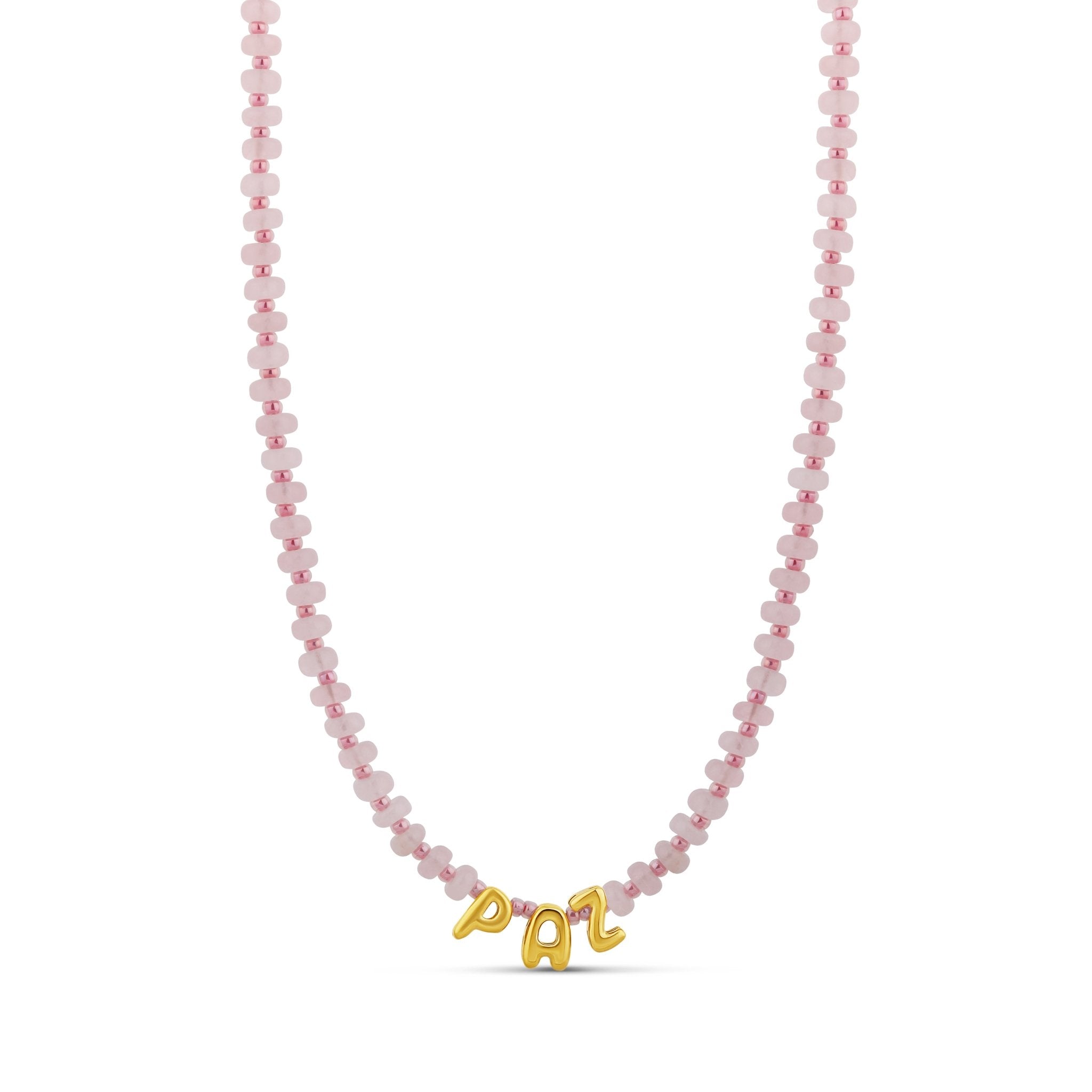 Custom Name Beaded Necklace - Personalized Letter Necklace (6 Colors) - Hannah B by Hannah Bender