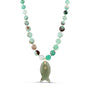 Green Fish Gemstone Necklace - Hannah B by Hannah Bender