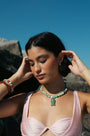 Green Fish Gemstone Necklace - Hannah B by Hannah Bender