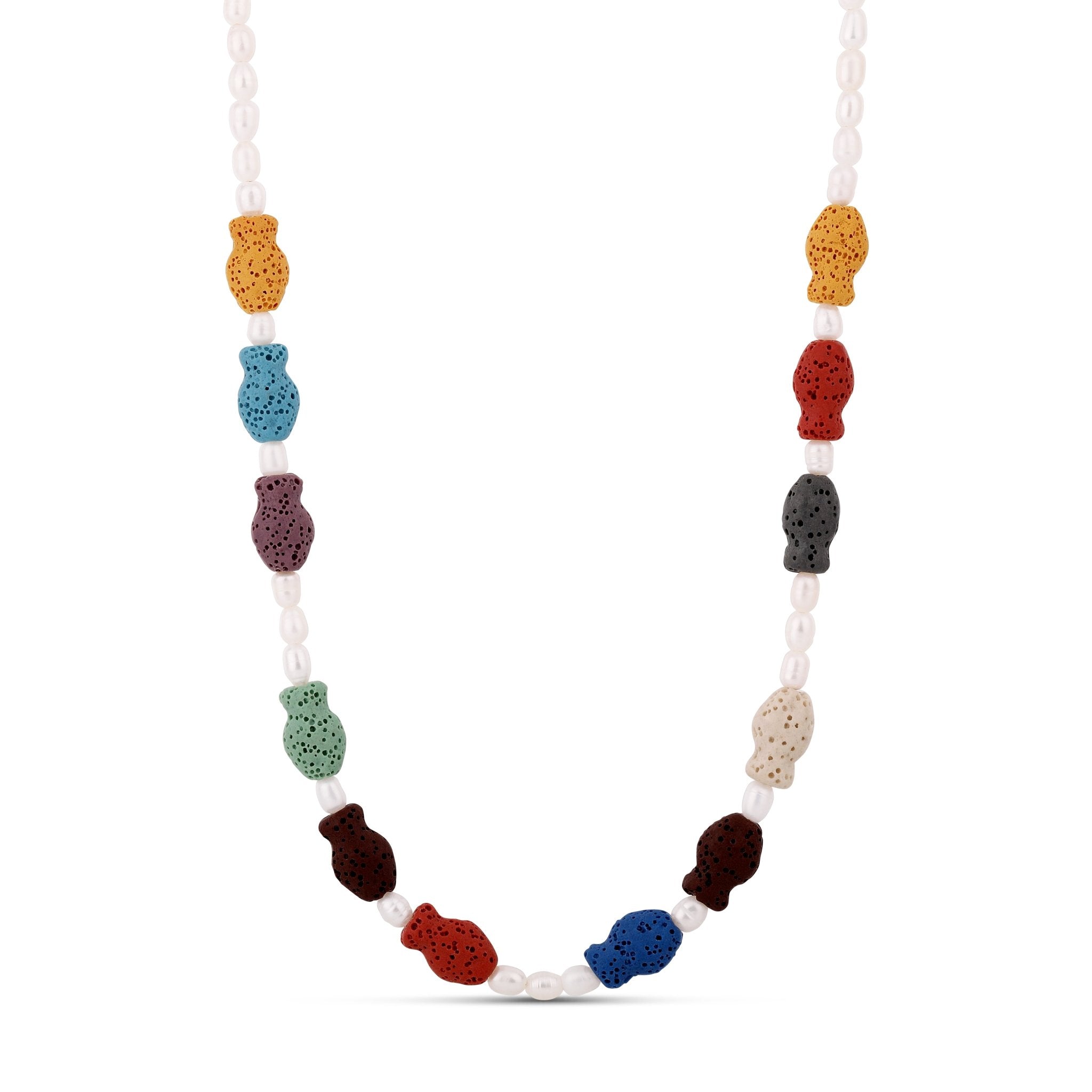 Lava Fish & Pearl Choker - Hannah B by Hannah Bender