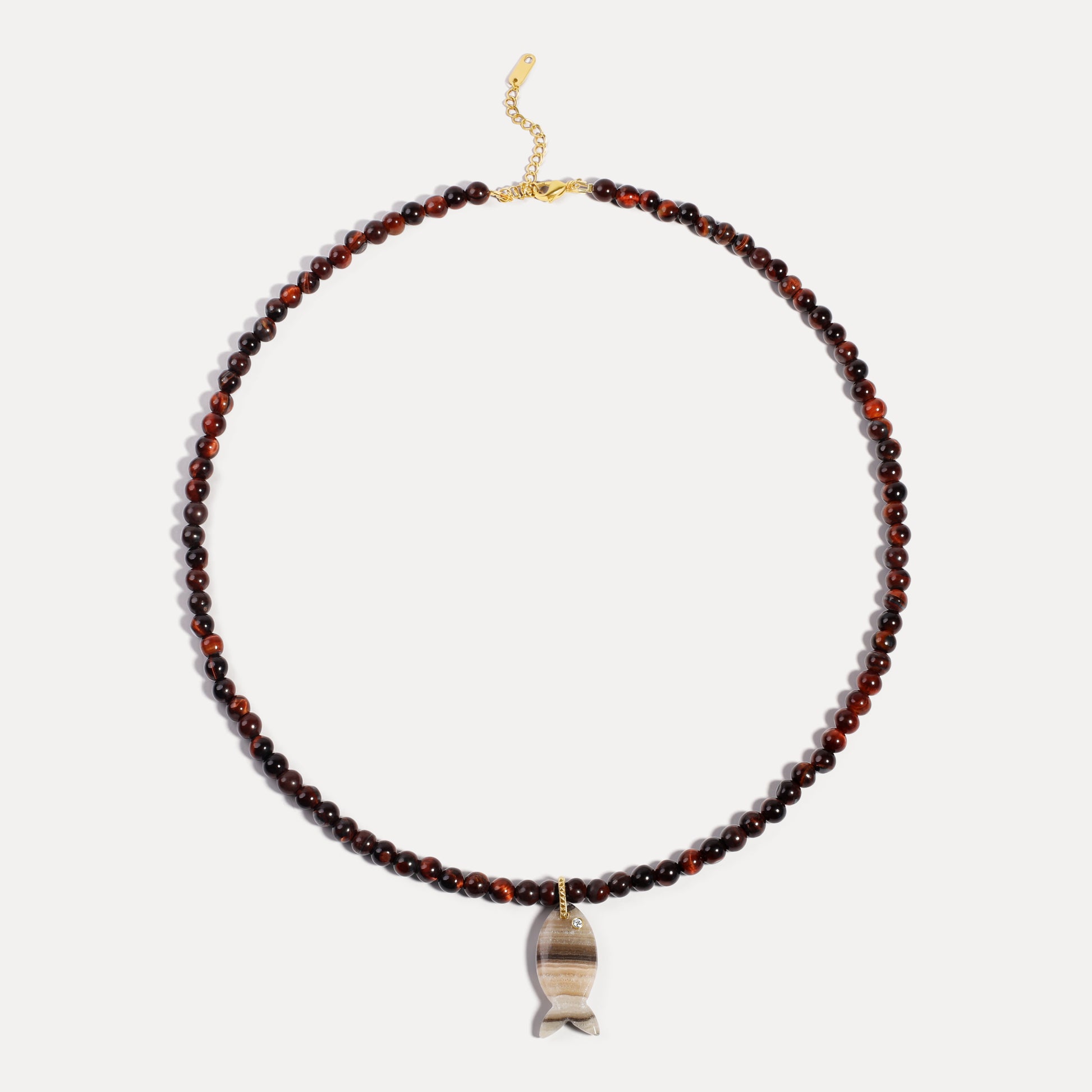 Red Tiger Tide Long Necklace