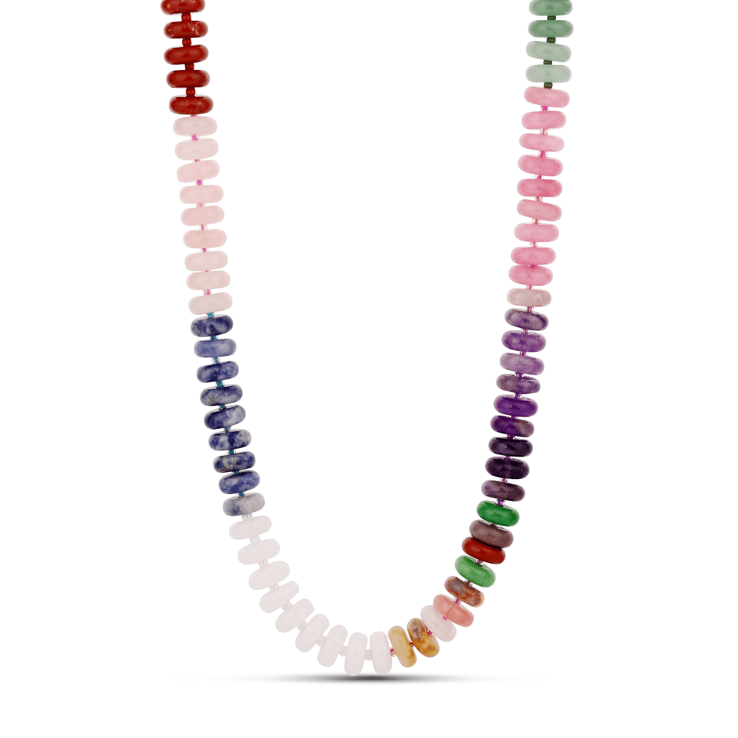 Mixed Gemstone Bead Necklace - Hannah B by Hannah Bender