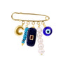 Personalized Blue Charm Statement Brooch - Hannah B by Hannah Bender