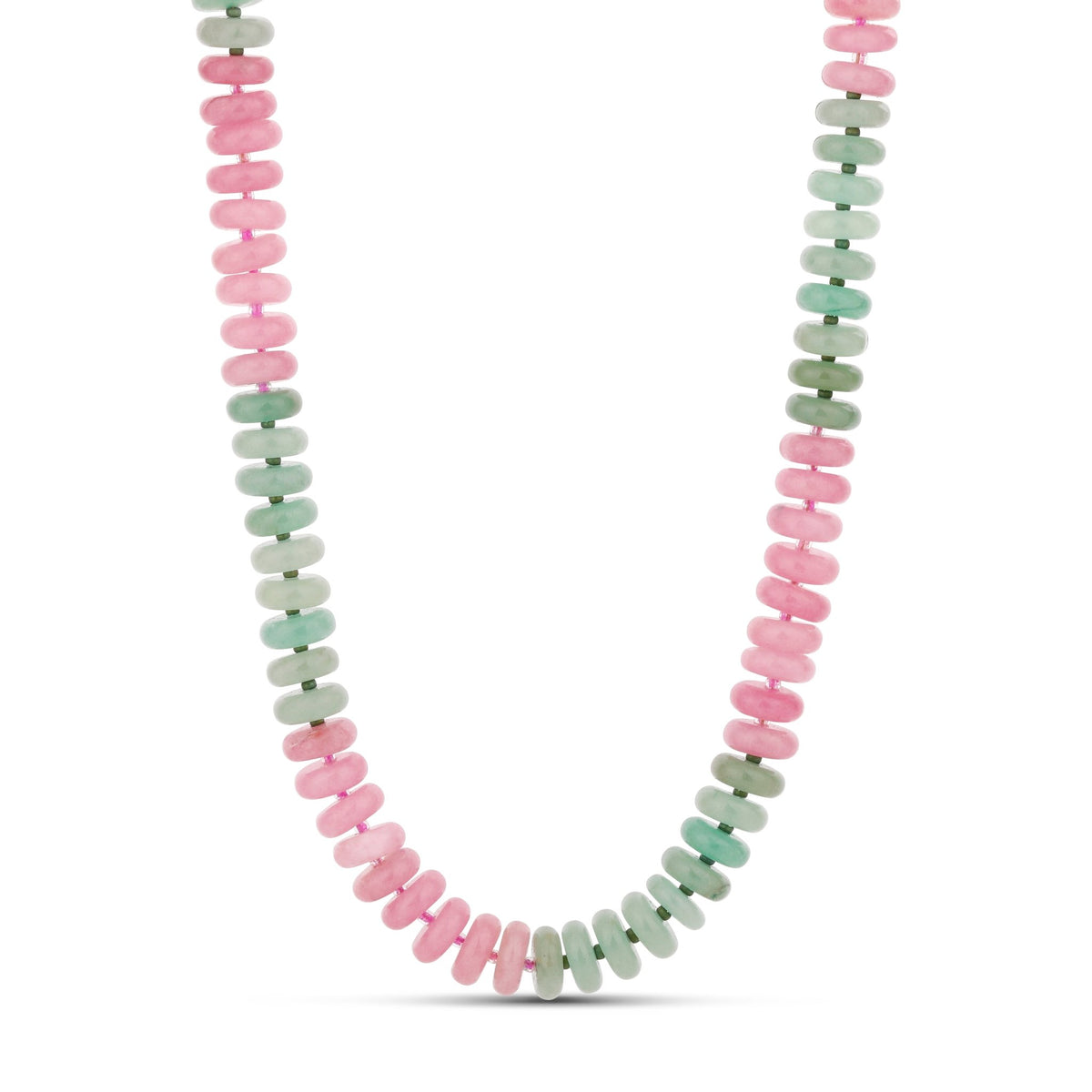 Pink and Green Everyday Necklace - Hannah B by Hannah Bender