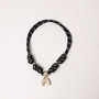 POP UPS X HANNAH B BOAT ROPE BLACK NECKLACE WITH PAVE INITIAL - Hannah B by Hannah Bender