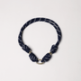 POP UPS X HANNAH B BOAT ROPE DEEP BLUE NECKLACE WITH PAVE INITIAL - Hannah B by Hannah Bender