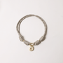 POP UPS X HANNAH B BOAT ROPE GREIGE NECKLACE WITH PAVE INITIAL - Hannah B by Hannah Bender