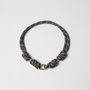 POP UPS X HANNAH B BOAT ROPE GREY NECKLACE WITH PAVE INITIAL - Hannah B by Hannah Bender