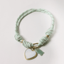 POP UPS X HANNAH B BOAT ROPE MINTY GREEN NECKLACE WITH WHITE HEART & GREEN FISH - Hannah B by Hannah Bender