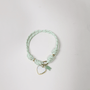 POP UPS X HANNAH B BOAT ROPE MINTY GREEN NECKLACE WITH WHITE HEART & GREEN FISH - Hannah B by Hannah Bender