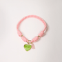 POP UPS X HANNAH B BOAT ROPE PRETTY IN PINK NECKLACE WITH GREEN HEART & PINK FISH - Hannah B by Hannah Bender