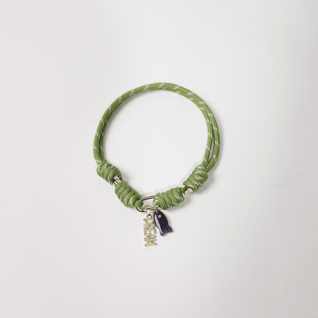 POP UPS X HANNAH B BOAT ROPE SAFARI NECKLACE WITH DREAM PURPLE FISH - Hannah B by Hannah Bender