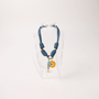 POP UPS X HANNAH B BOAT ROPE STORMY BLUE NECKLACE WITH YELLOW SARDINE & YELLOW EVIL EYE - Hannah B by Hannah Bender