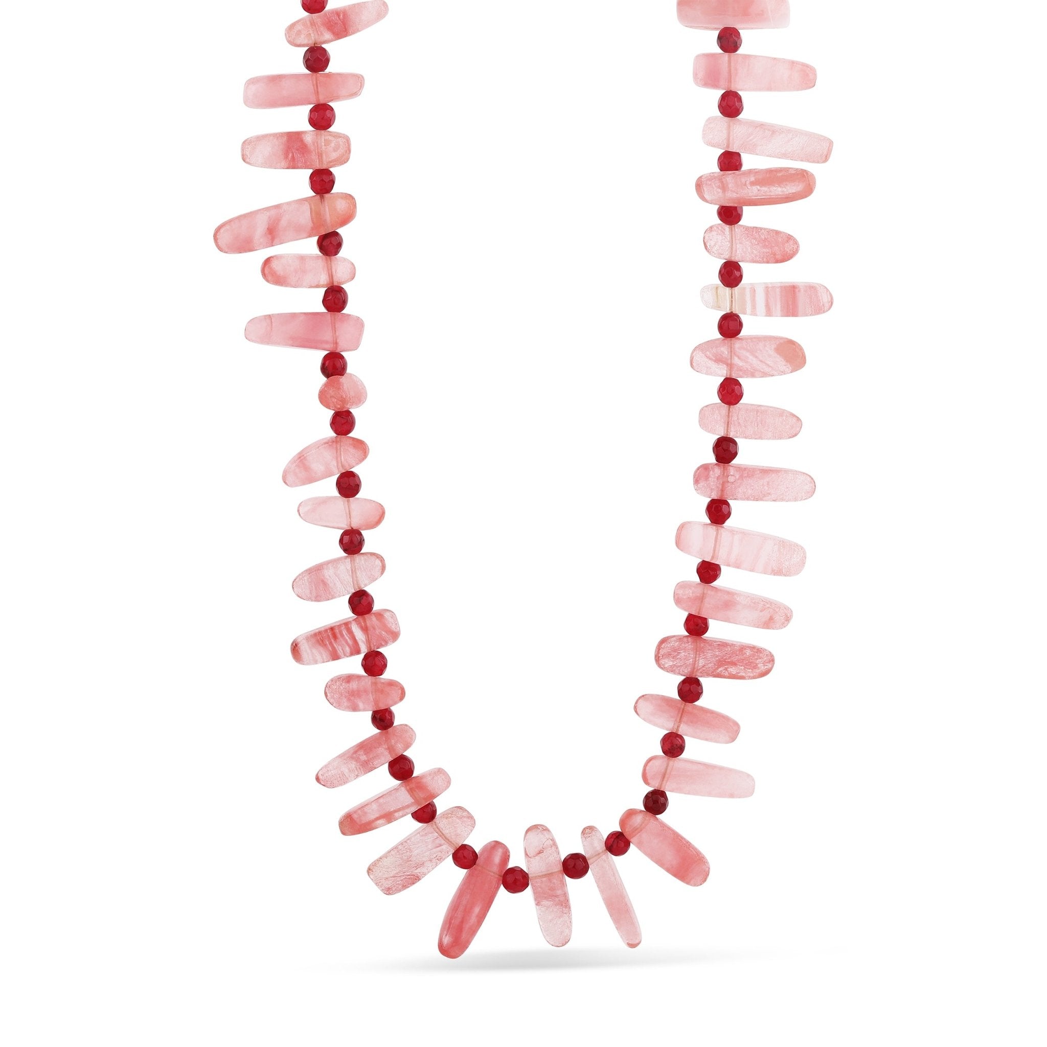 Rose Quartz Spike Necklace - Hannah B by Hannah Bender