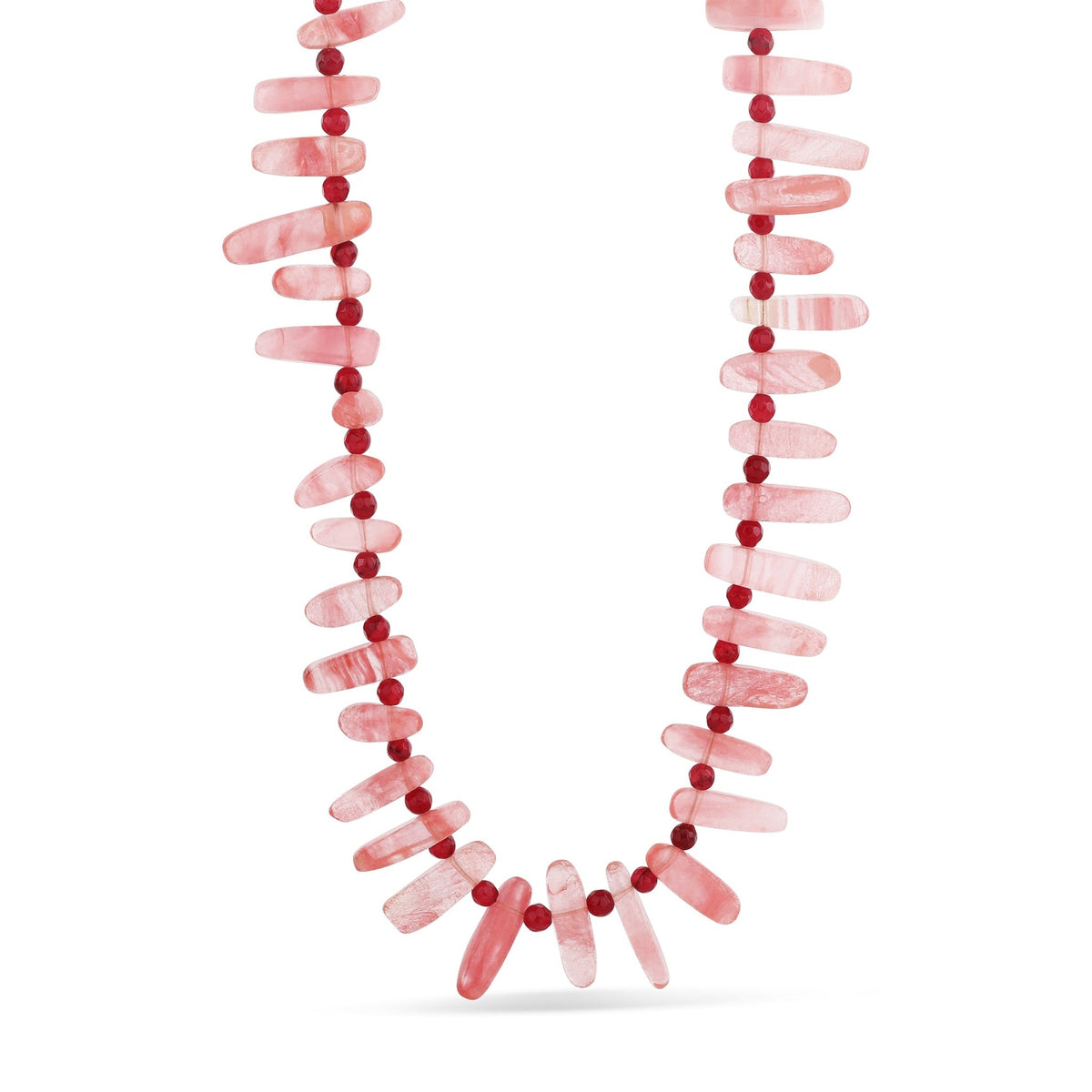 Rose Quartz Spike Necklace - Hannah B by Hannah Bender