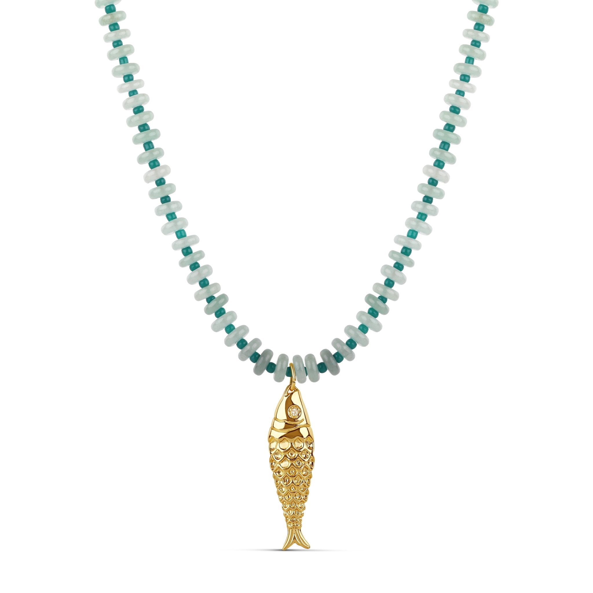 The Long Luxe Fish Pendant Necklace - Hannah B by Hannah Bender