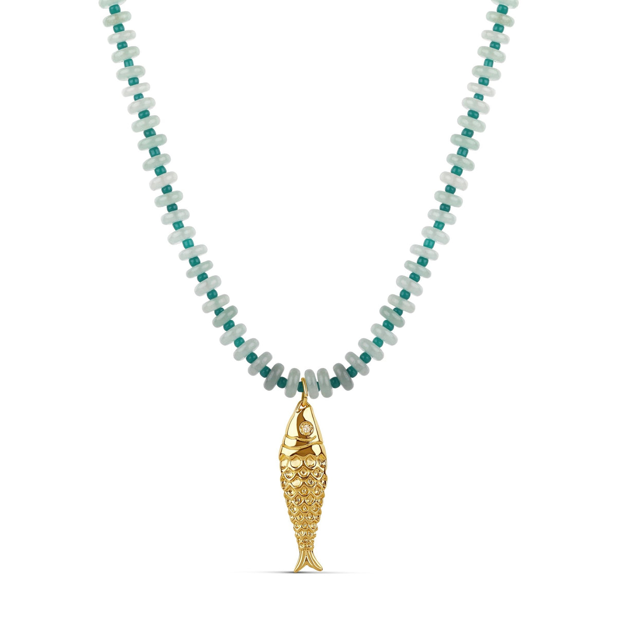 The Long Luxe Fish Pendant Necklace - Hannah B by Hannah Bender