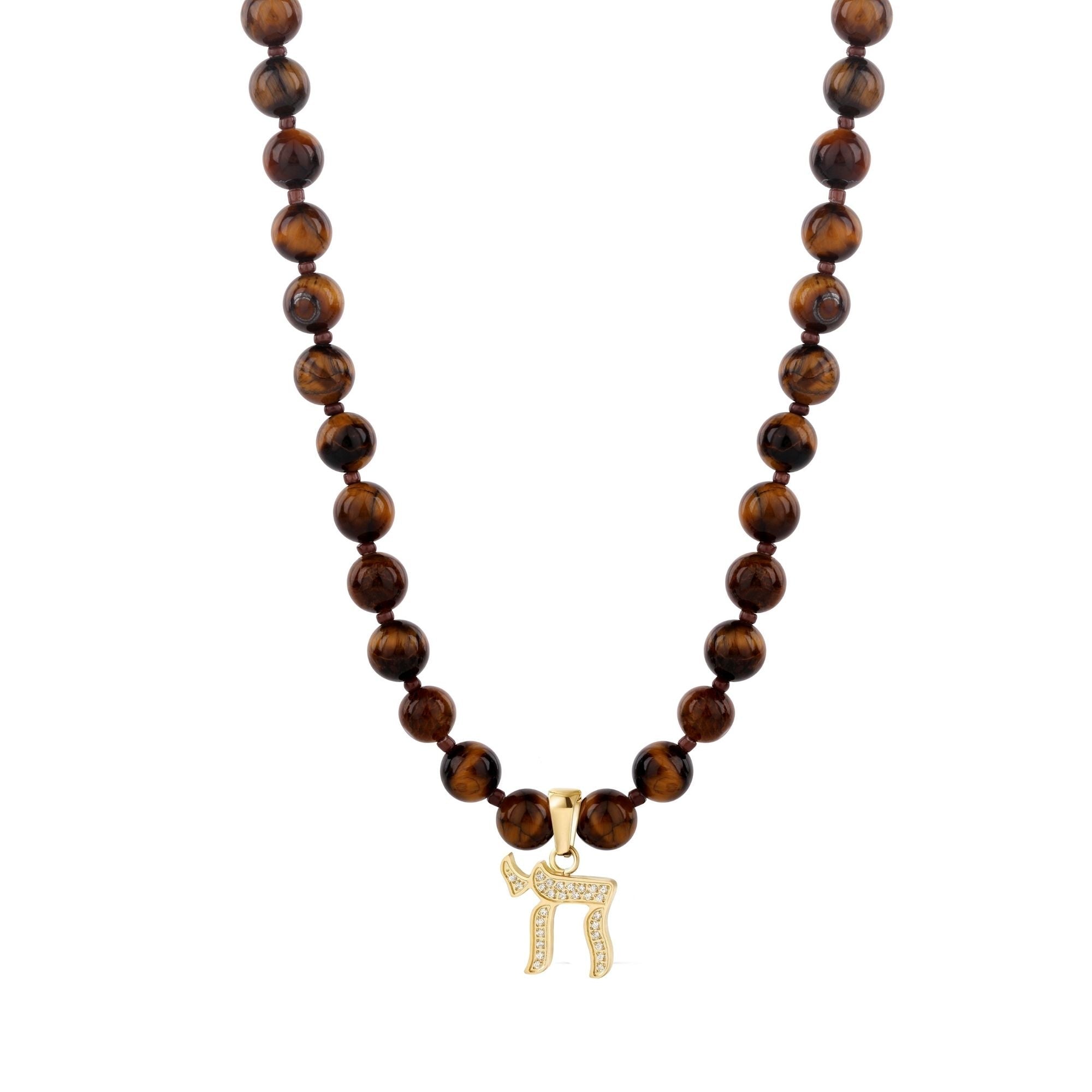 The Tiger's Eye Chai Necklace - Hannah B by Hannah Bender