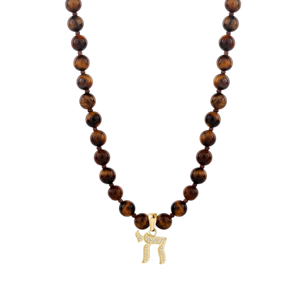 The Tiger's Eye Chai Necklace - Hannah B by Hannah Bender